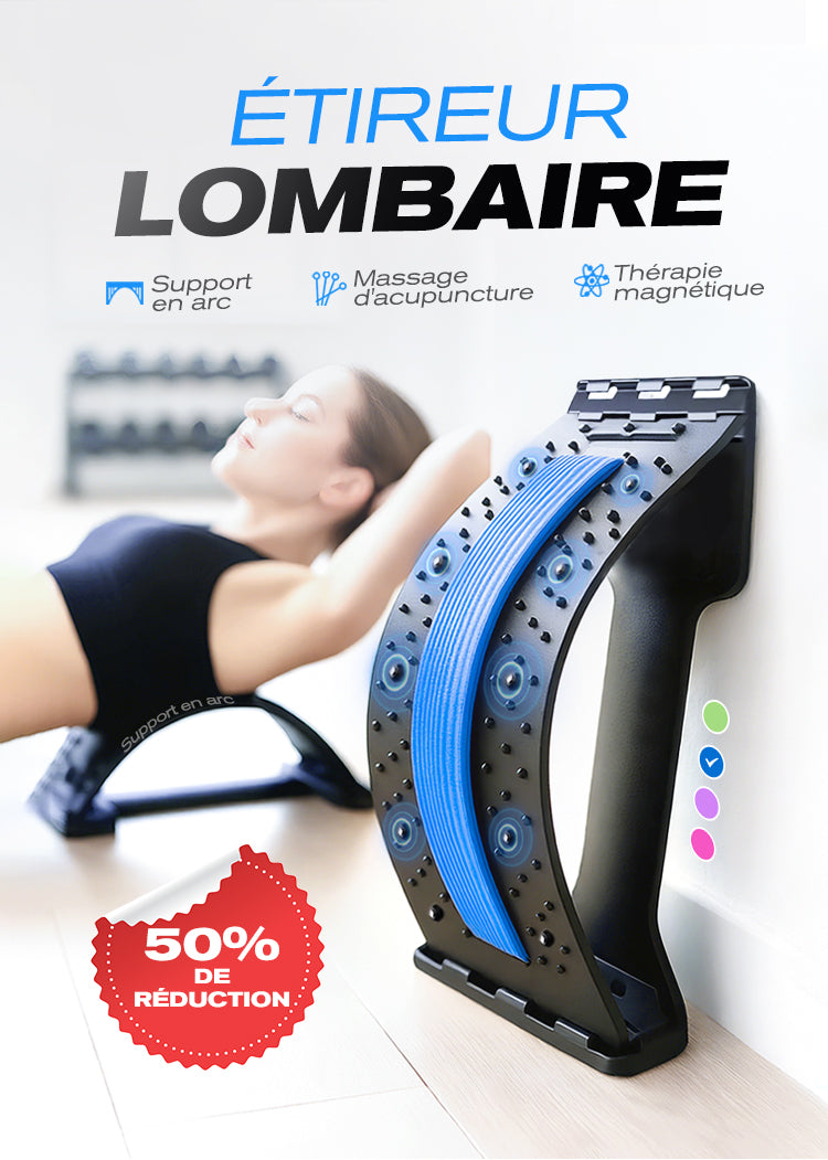 Étireur lombaire médical, 5minùm/jour partout.