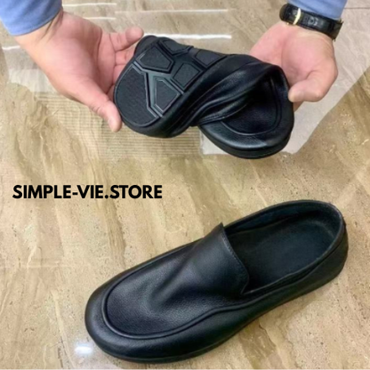 | Mocassins en cuir décontractées souples.