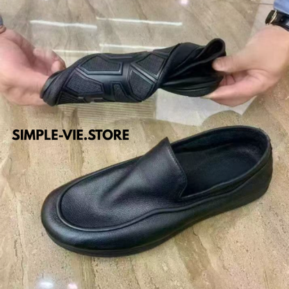 | Mocassins en cuir décontractées souples.