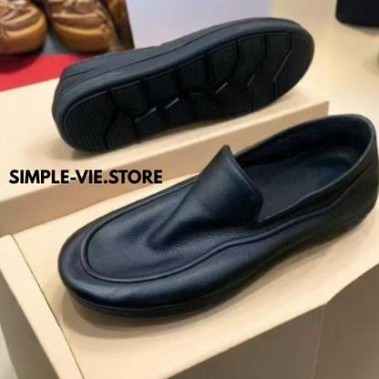 | Mocassins en cuir décontractées souples.