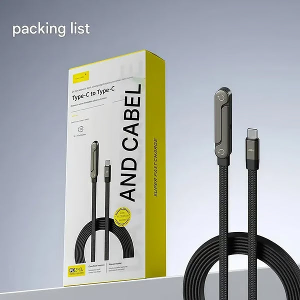 ⚡CABLE CERTIFIER M.F.I CHARGE RAPIDE 204W ( 1,5 mètre de long ).