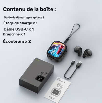 ECOUTEUR HTC NE20 TWS | 6.0 Traduction en Temps Réel Face-à-Face, 164 Langues.