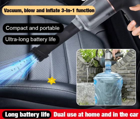 Aspirateur soufflant tout-en-un sans fil pour la maison et la voiture.