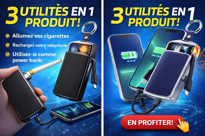 Chargeur Portable Compact avec Allume.