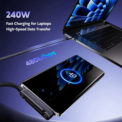 ⚡CABLE CERTIFIER M.F.I CHARGE RAPIDE 204W ( 1,5 mètre de long ).